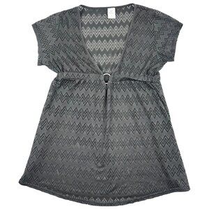 88 Madison Chevron Patterned Knit Swim Cover Up